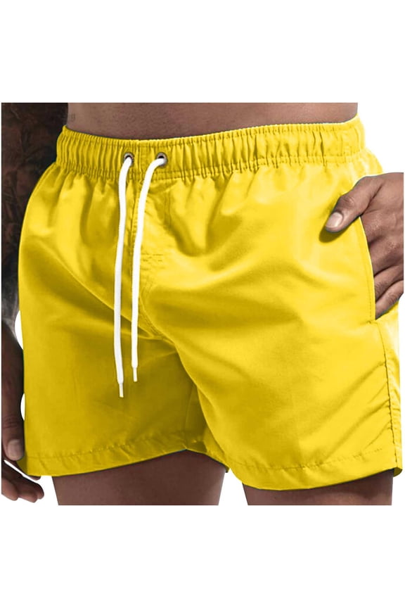 Swim Trunks for Men Summer Quick Dry Board Shorts 5 Inch Drawstring Beach Shorts Lightweight Comfortable Bathing Suits