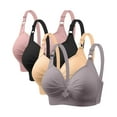 thumbnail image 1 of OWMEOT Women's Push Up Wireless Bra Pack of 4 Full Coverage Adjustable Strap Comfort Support Bras, 1 of 6