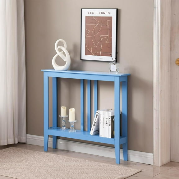 OWNEN Console Entryway Table, Narrow Sofa Table with Shelves for Entrance, Hallway, Living Room, Foyer Windsurfer