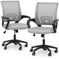 thumbnail image 1 of OWNEN Ergonomic Office Chair Pack of 2, Mid-Back Mesh Desk Chair, Adjustable Swivel Computer Chair with Lumbar Support & Breathable Backrest for Gaming, Work, Study, 300 Lbs Capacity, Light Gray, 1 of 18