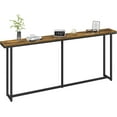 thumbnail image 1 of OWNEN Narrow Console Table with Sturdy Metal Frame, 71 Inch Extra Long Entryway Sofa Table for Behind Couch, Hallway, Living Room, Rustic Brown, 1 of 9