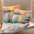 OWNFEELING Home Decor Beach Girl Pattern Decorative Velvet Throw Pillow