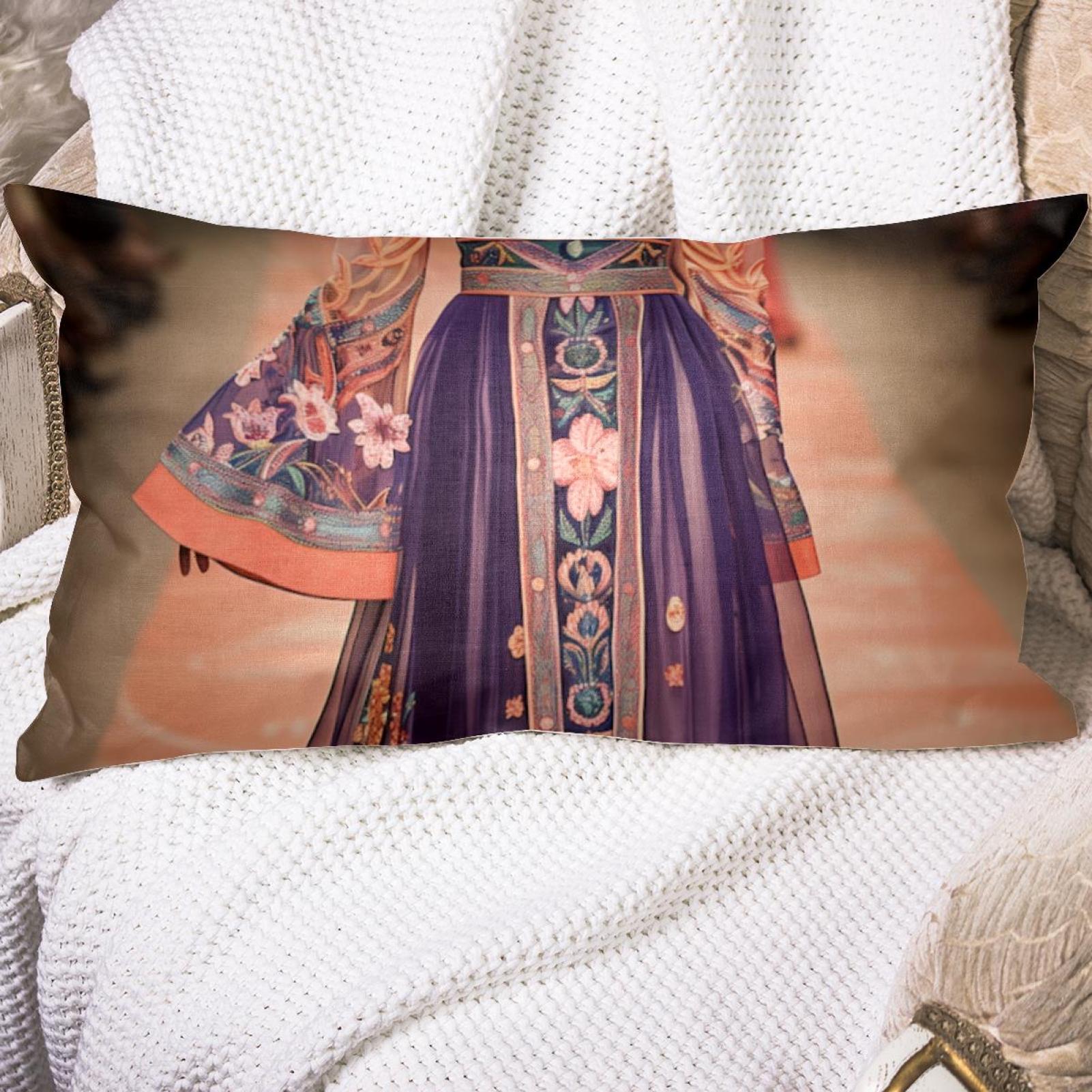 Scroll Pattern Velvet OWNFEELING Home Decor Costumes of Peony Scroll Pattern Luxurious Velvet ...