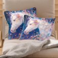 OWNFEELING Home Decor Cute Little Horse Pattern Decorative Velvet Throw