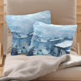 OWNFEELING Home Decor Snowy Mountain Village Pattern Decorative Velvet