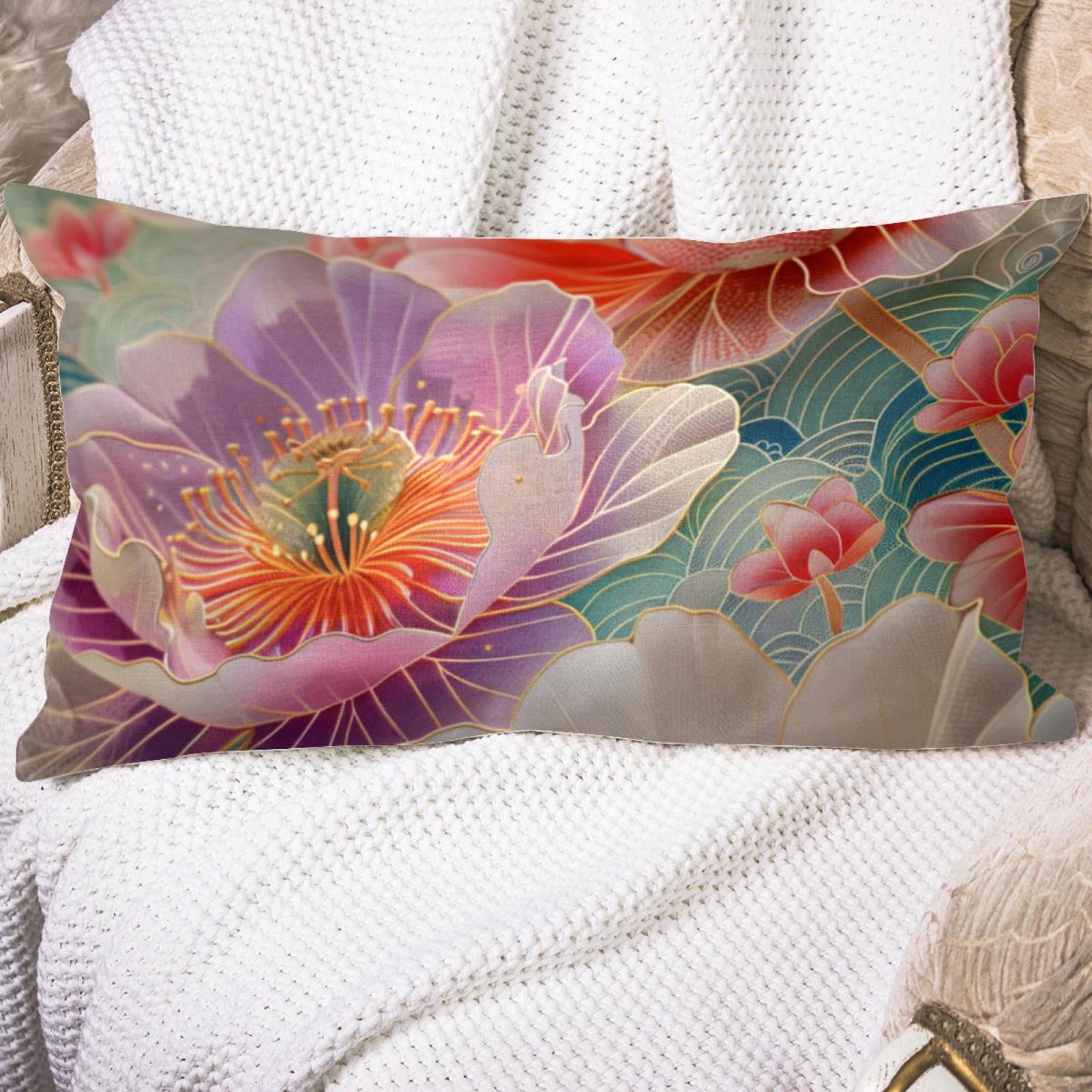 OWNFEELING Home Decor Splendid Flower Sea Pattern Luxurious Velvet Bed