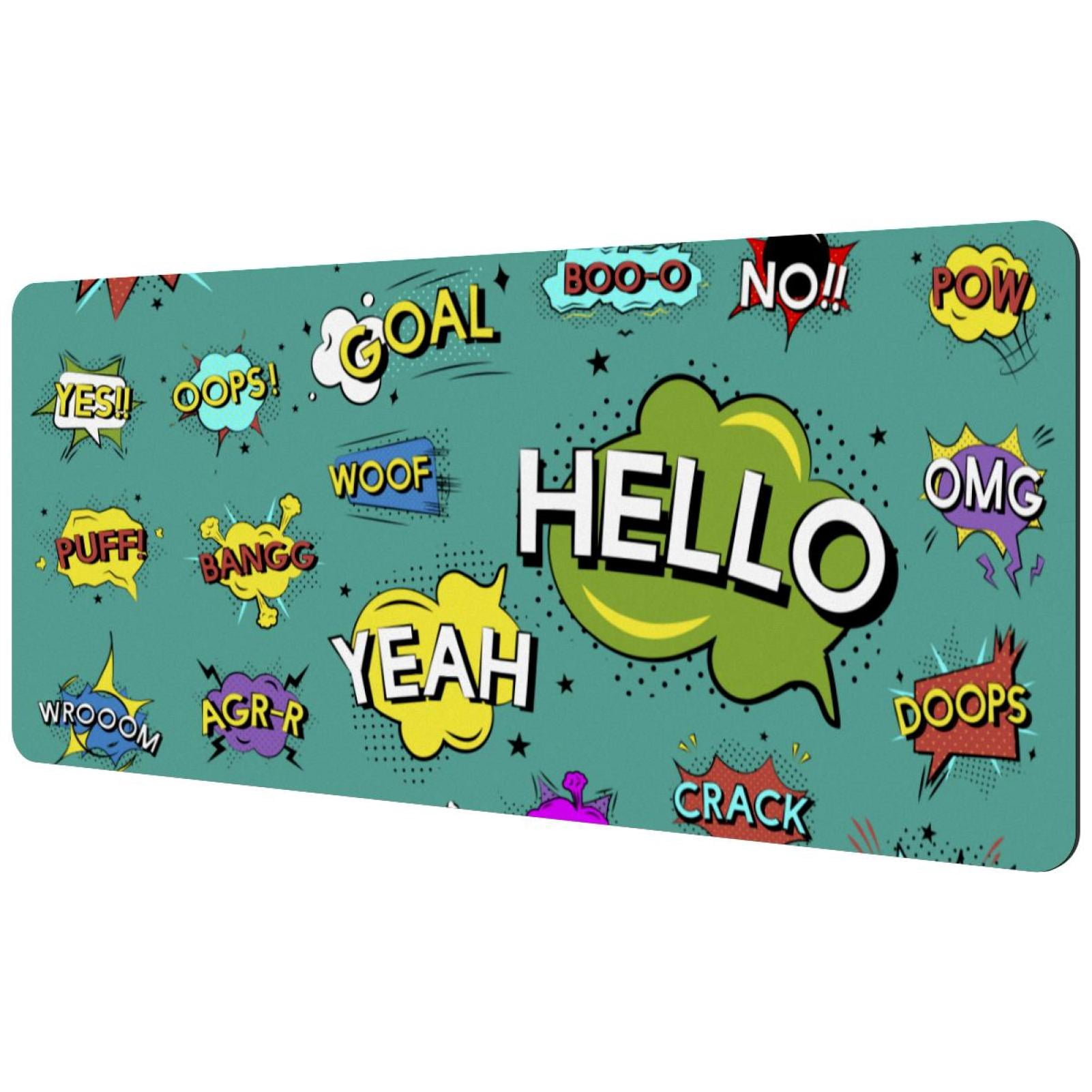 OWNHE Collection of Explosion Comic Word Graphics Pattern Rectangular ...