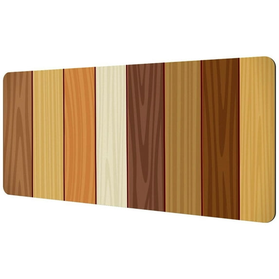 OWNHE Laminate Floor Pattern Rectangular Extended Desk Pad with Non-Slip Rubber Bottom, Suitable for Home Office, Desktop Mat, Gaming Pad, Gaming Mouse Pad