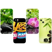 OWNHE Yes You Can Pattern 4-Pack Trendy Protective Phone Case Quad-Pack for iPhone 14/14 Plus/15/15 Plus – Durable TPU Printed Covers with Exclusive Designs