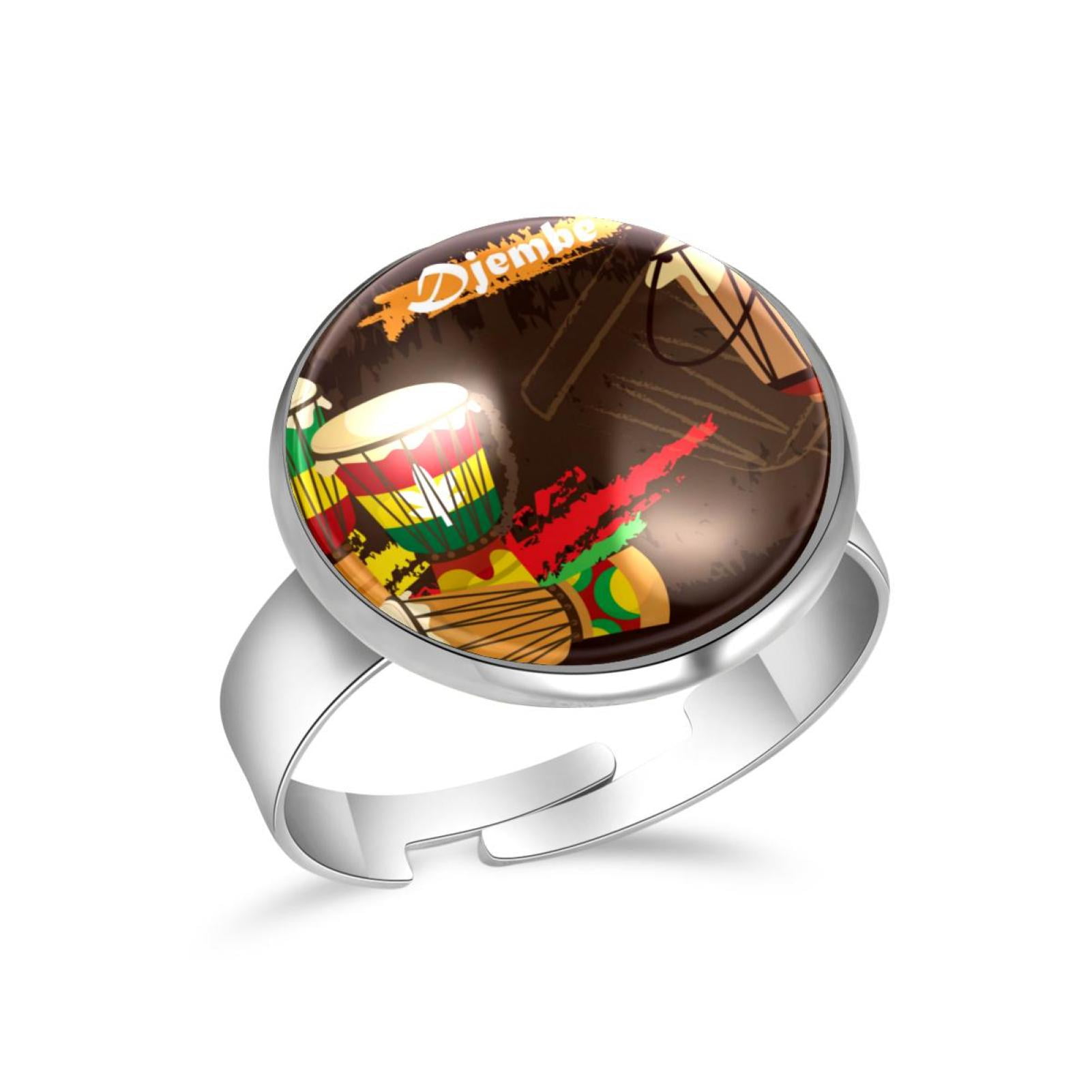 OWNMEMORY African Percussion Colorful Djembe Music Pattern Stainless ...