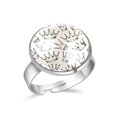 thumbnail image 1 of OWNMEMORY Crown Princess Beige Pattern Thumb Ring Jewelry: Stainless Steel Finger Ring with Adjustable Size, Unique Pattern and Gift Box - Suitable for All Occasions, 1 of 5