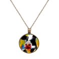 OWNMEMORY Funny Cow Oil Painting Animal Pattern Women's Glass Circular