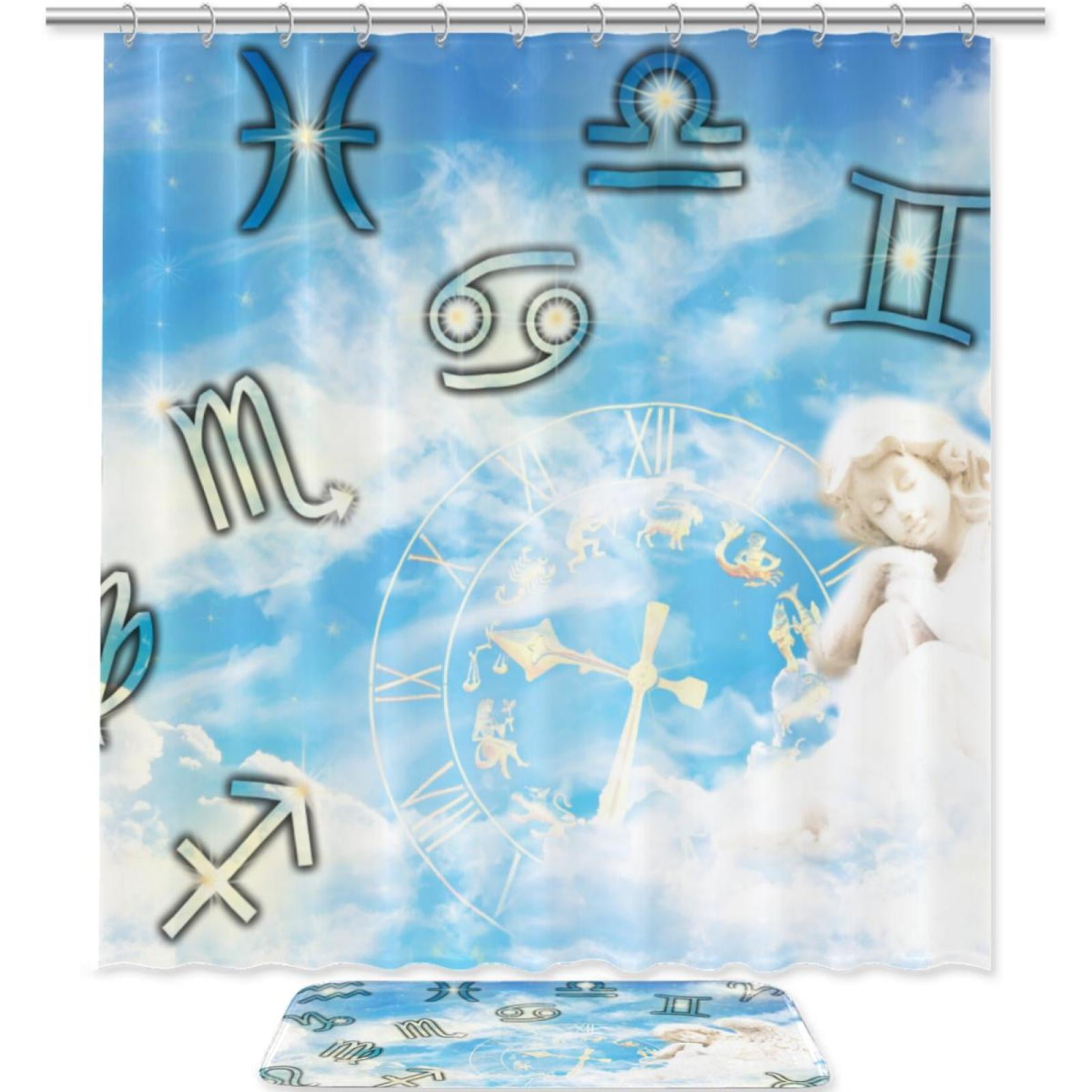 OWNNI Astrology Zodiac Horoscope Constellation Pattern Pongee Shower ...