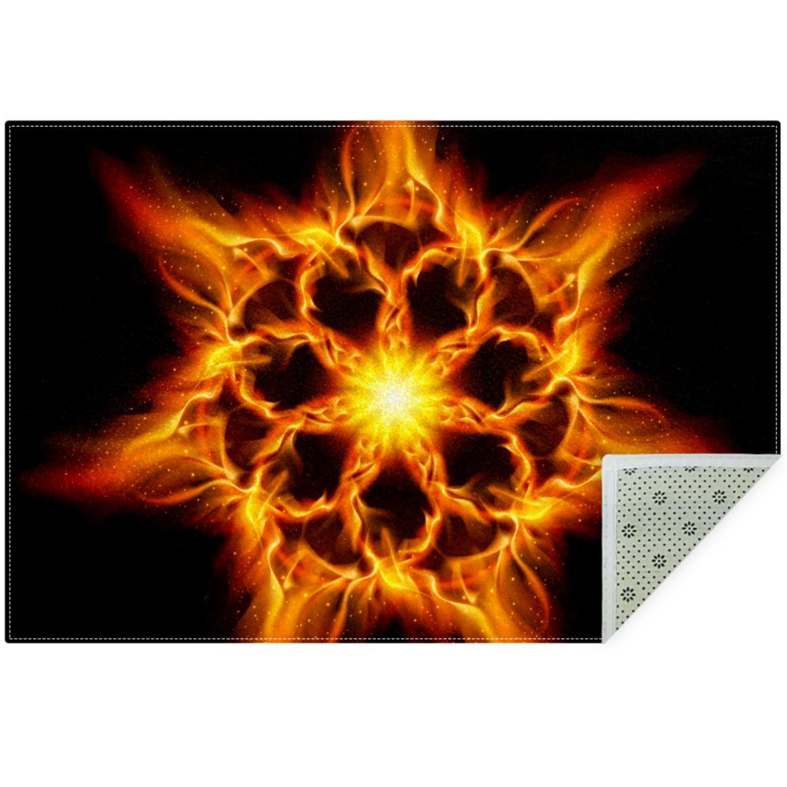 OWNNI Home Decor the Burning Hexagon Stars Pattern Modern Polyester