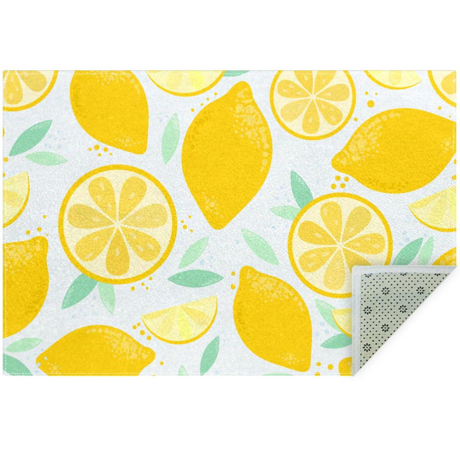 OWNNI Home Decor Citrus Yellow Lemon Fruit Pattern Modern Polyester ...