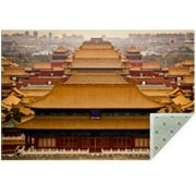 OWNNI Home Decor Forbidden City Beijing Pattern Modern Polyester Office Rug - Anti-Fatigue Right-Angle Floor Mat for Comfort and Style in your Workspace