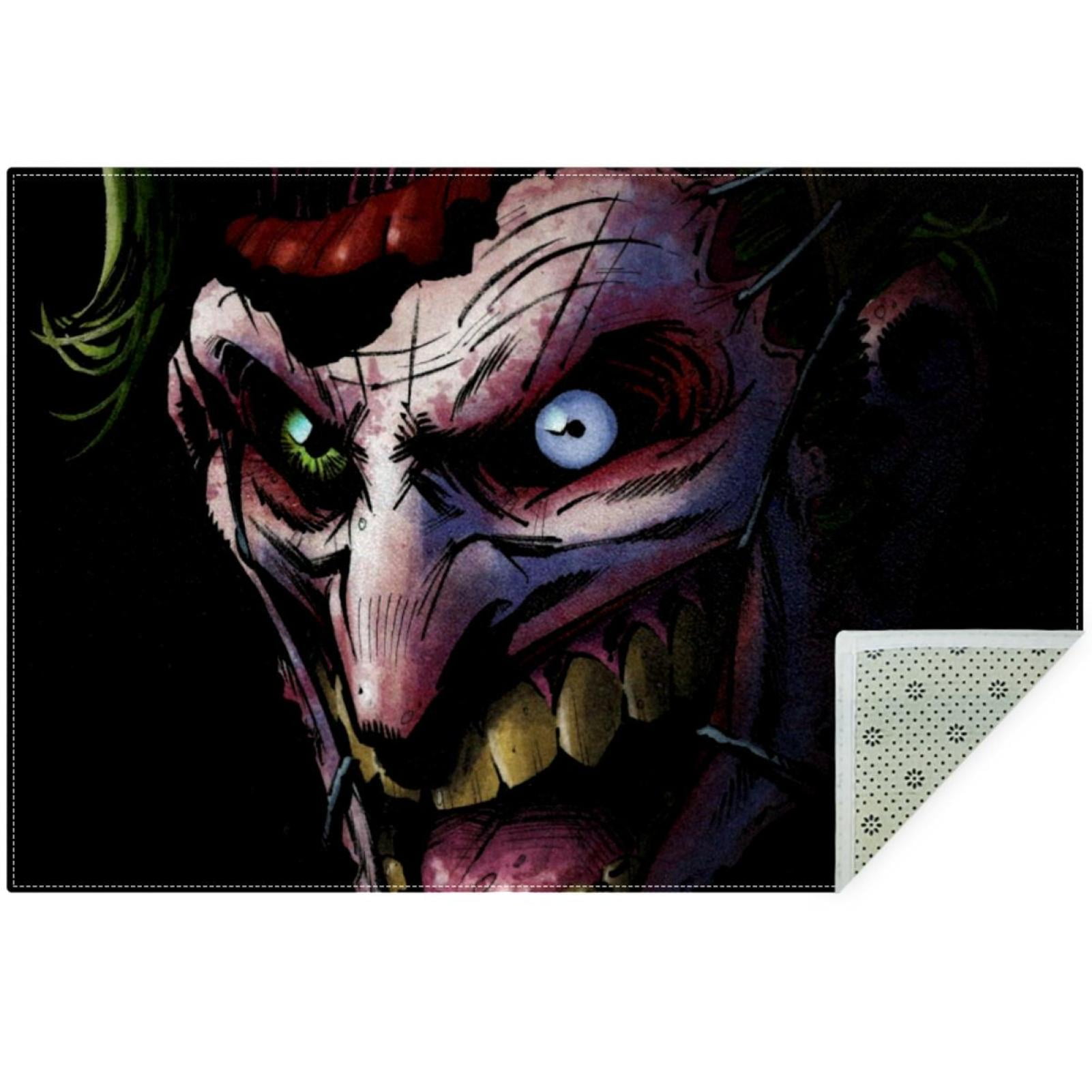 OWNNI Home Decor Joker Pattern Modern Polyester Office Rug Anti