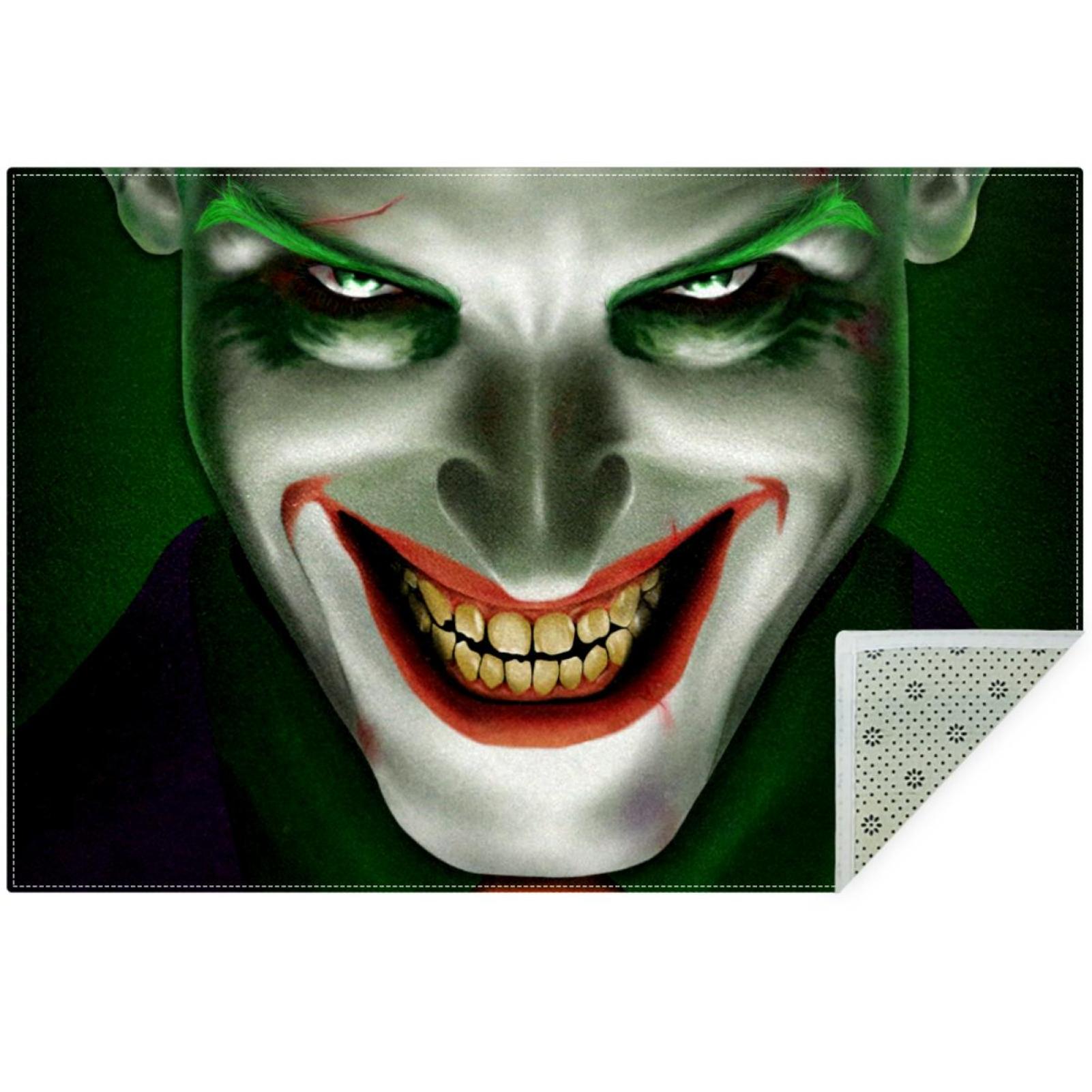 OWNNI Home Decor Joker Smiling Pattern Modern Polyester Office Rug