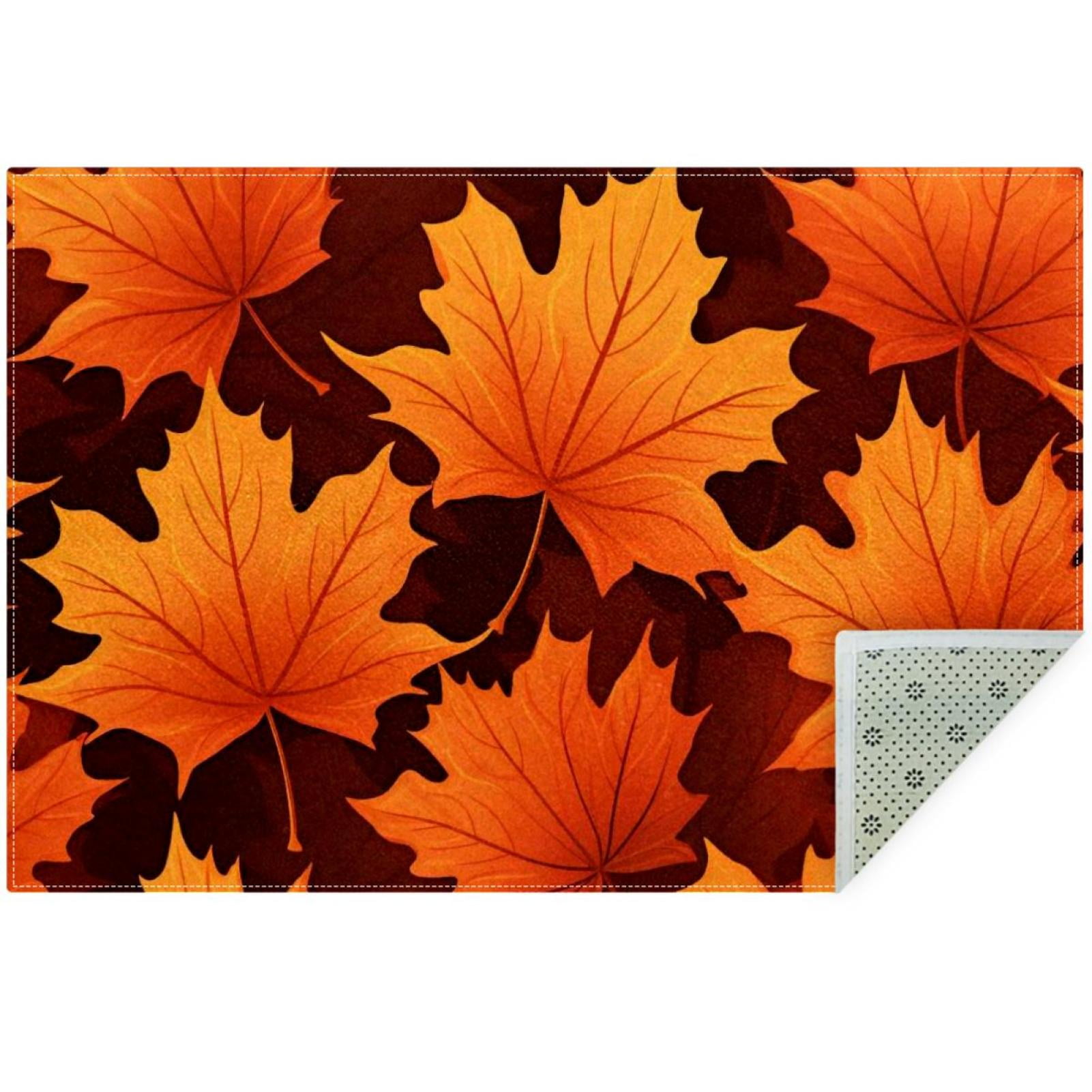 OWNNI Home Decor Maple leaves Pattern Modern Polyester Office Rug ...