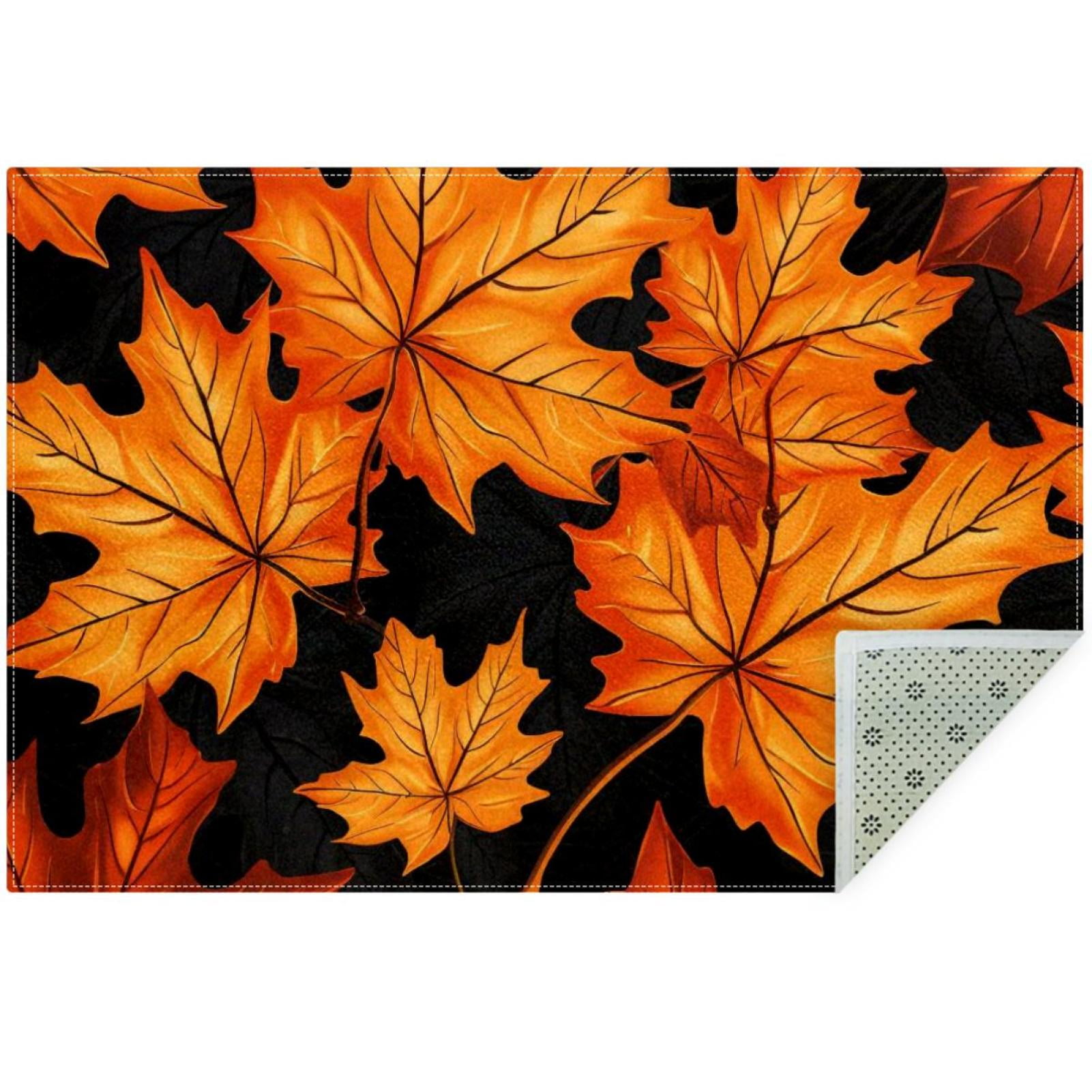 OWNNI Home Decor Maple leaves Pattern Modern Polyester Office Rug ...