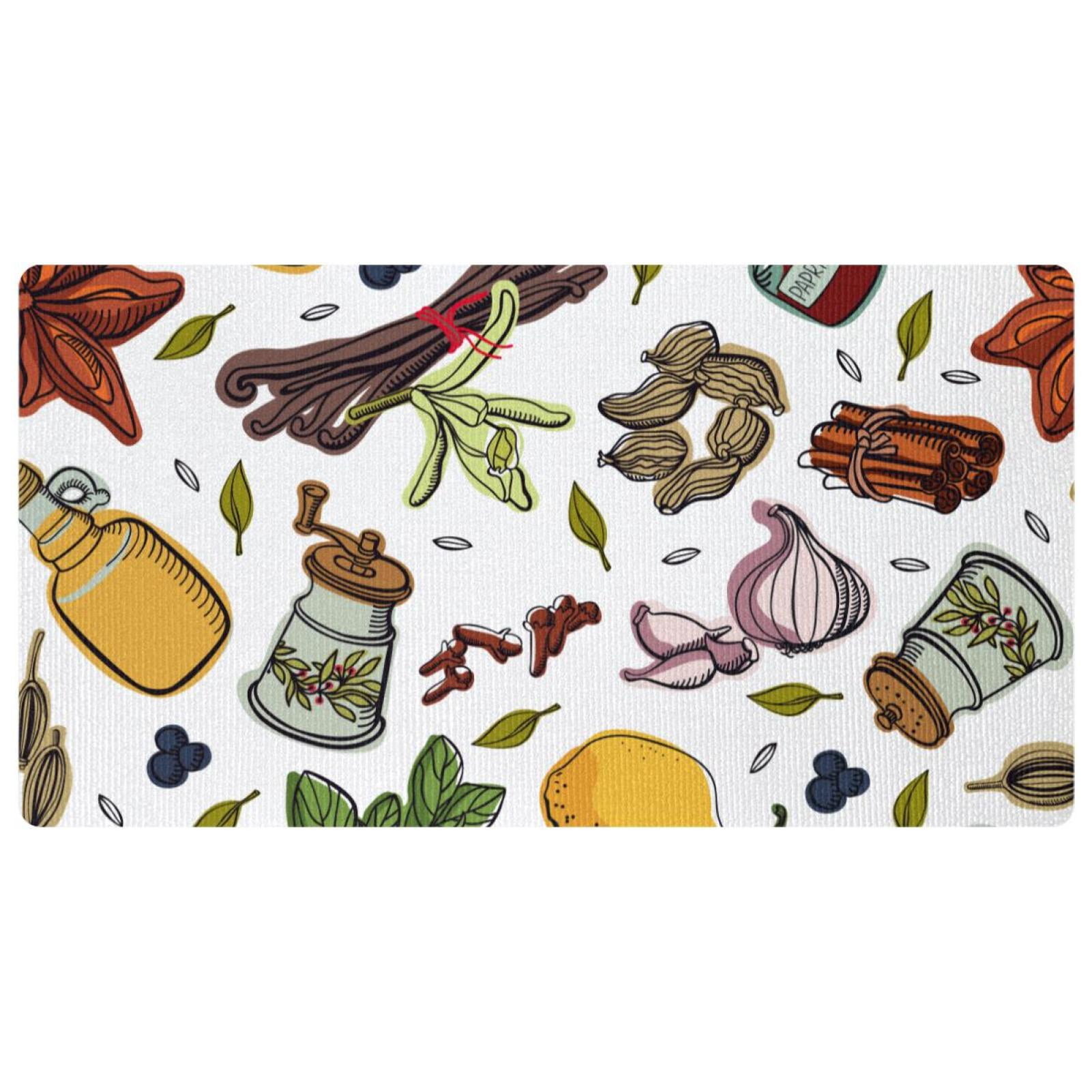 OWNNI Simple Pattern Rectangular Kitchen Mat Runner Rug, 15.7"x29.5