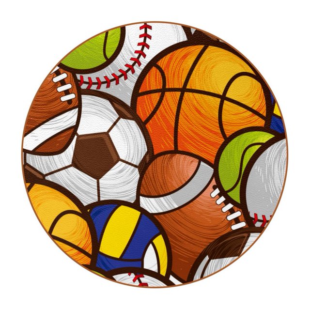 OWNNI Soccer Football Basketball Pattern Coaster 6-Pack - the Ultimate ...