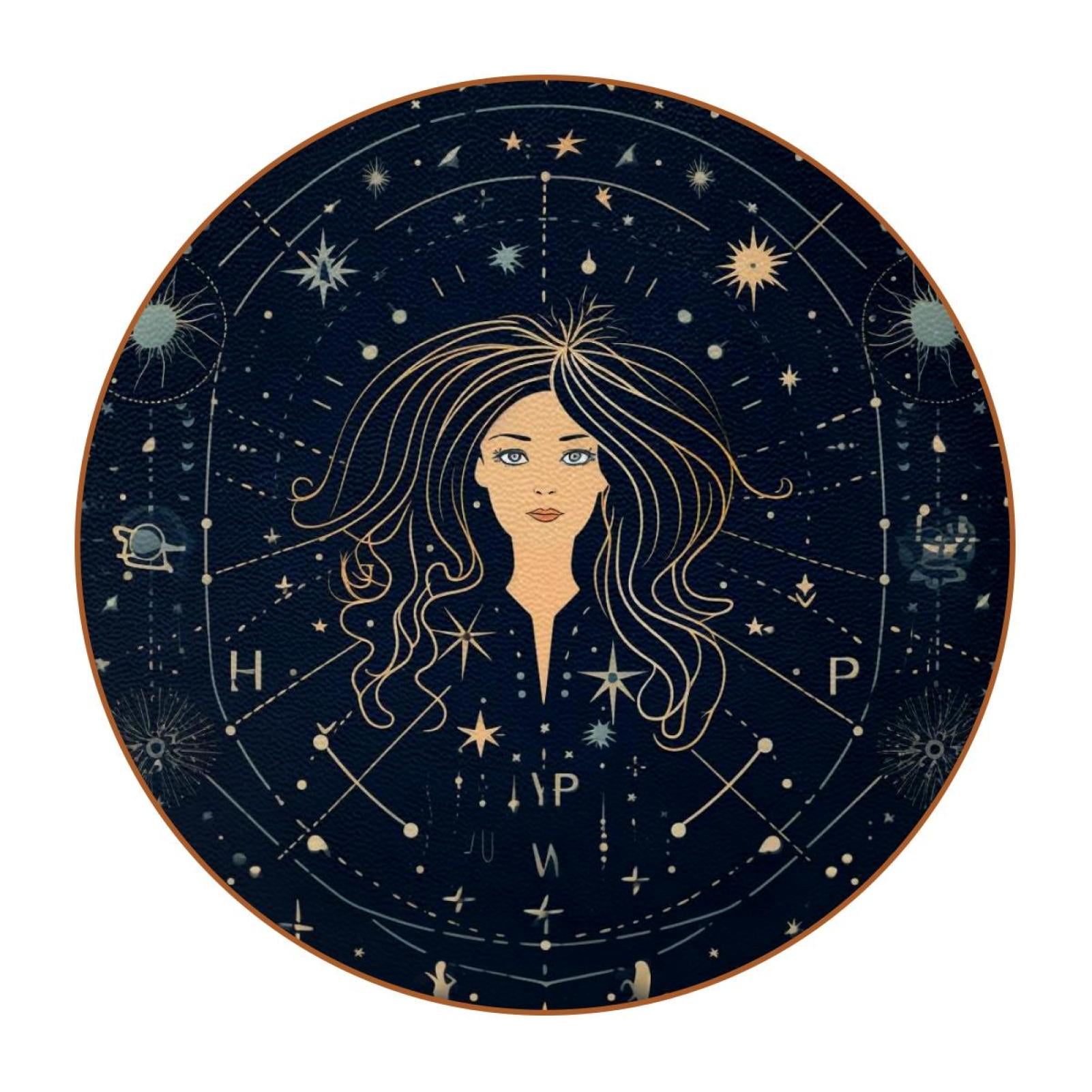 OWNNI Virgo Zodiac Sign Pattern Table Coaster 6-Pack - the Ultimate ...