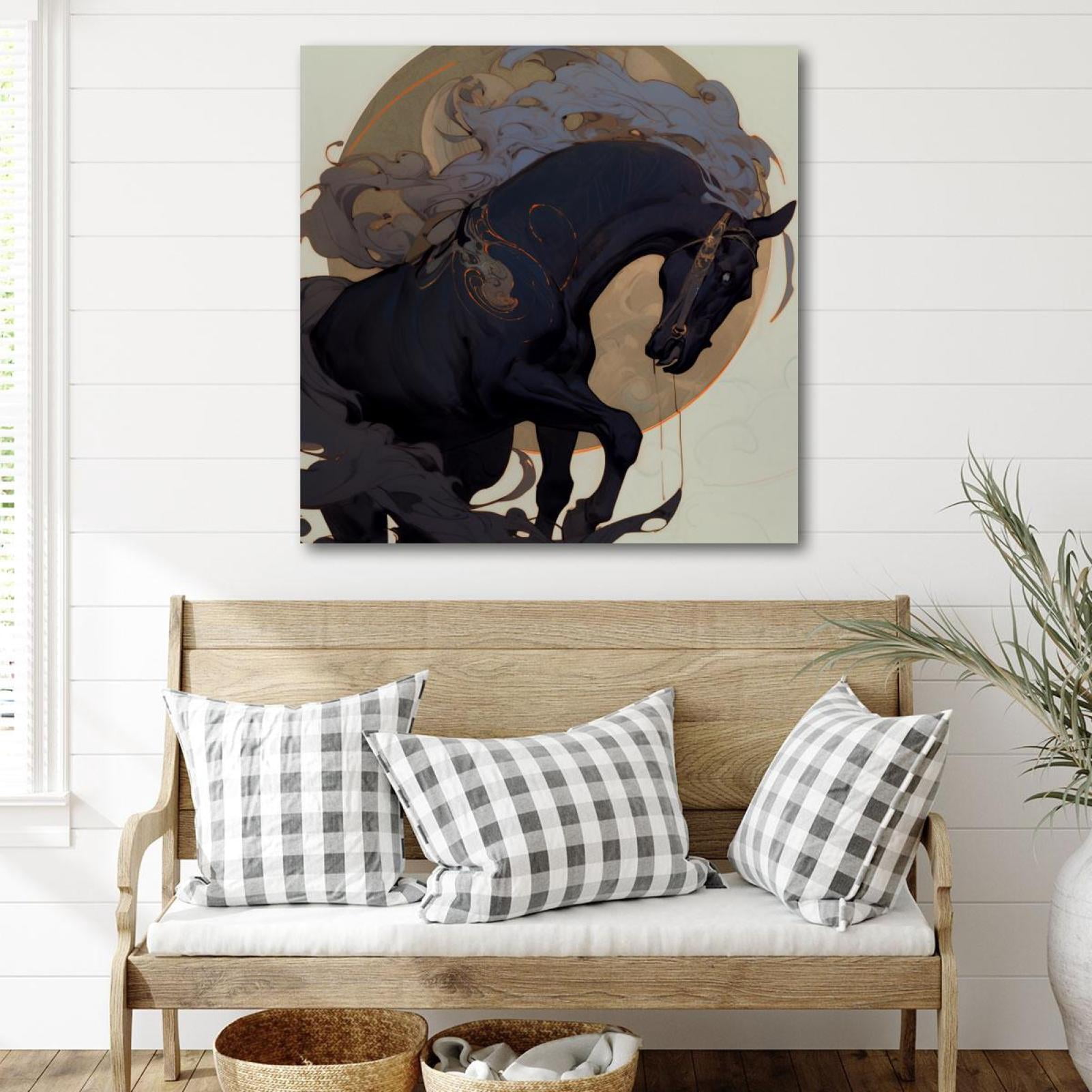 OWNSERIES 15th Century Style Horse Pattern Canvas Wall Art Paintings