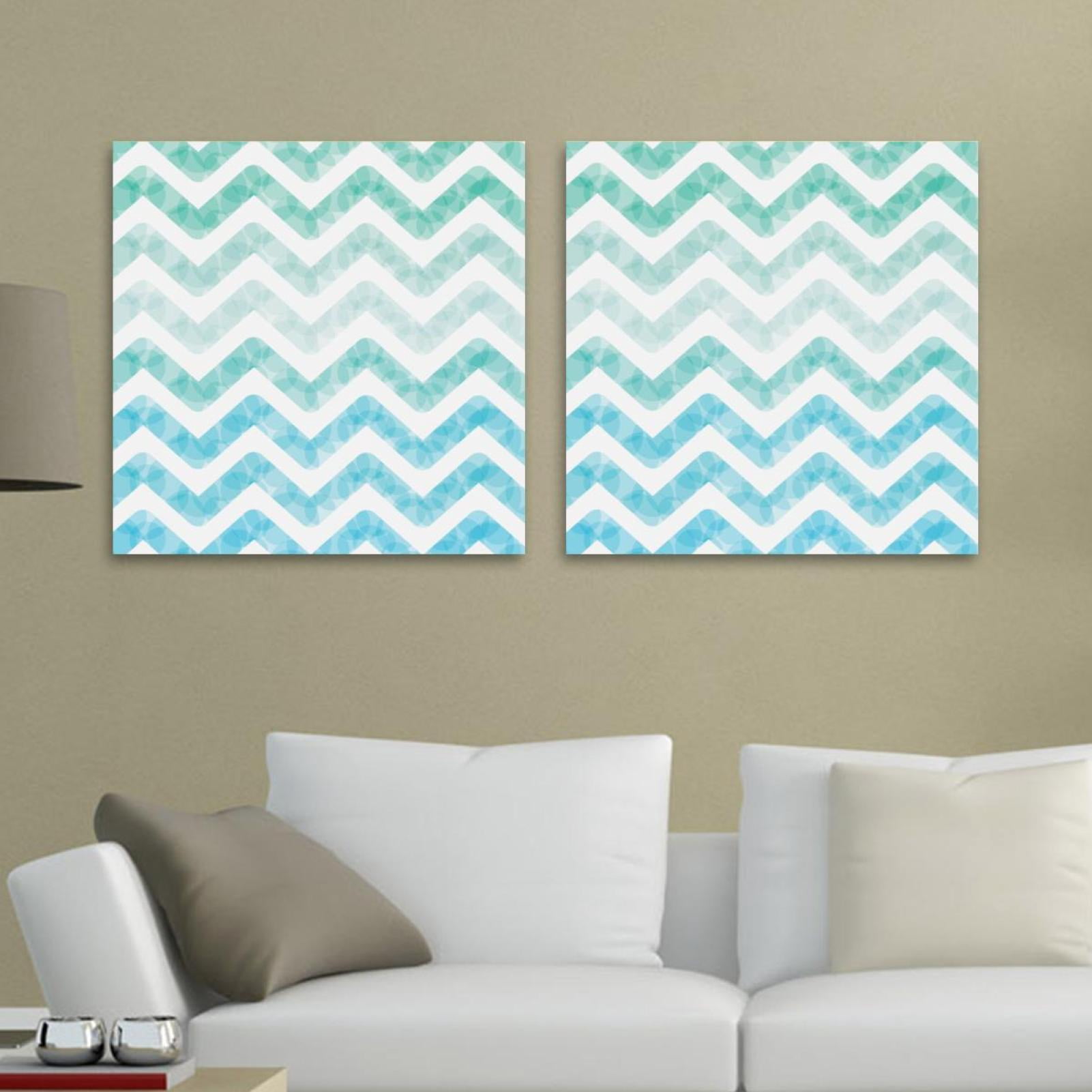 OWNSERIES Art Design Triangular Ripple-01 Pattern 2PC Canvas Wall Art ...