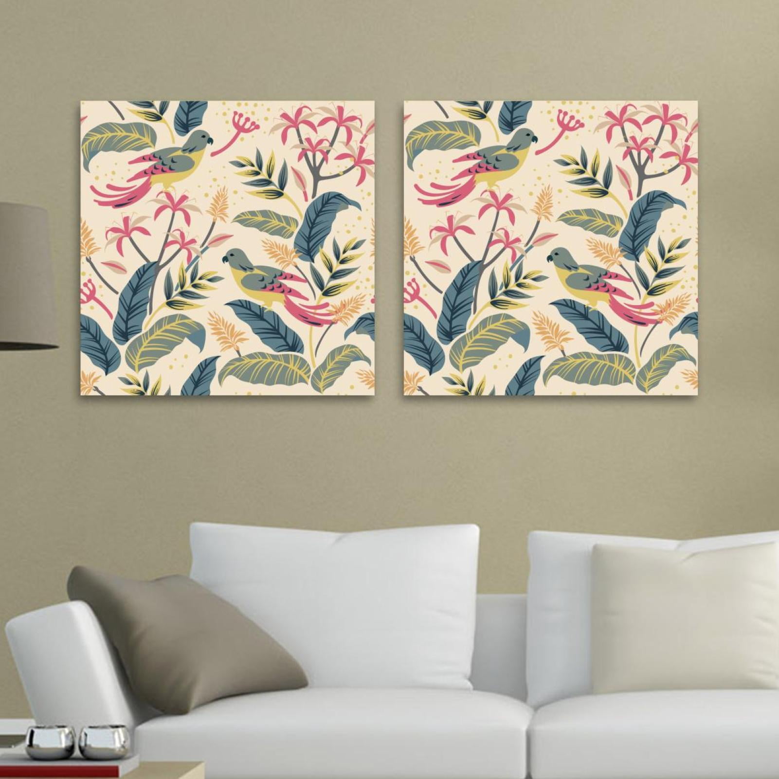 OWNSERIES Birds in the Nature Design Pattern 2PC Canvas Wall Art ...
