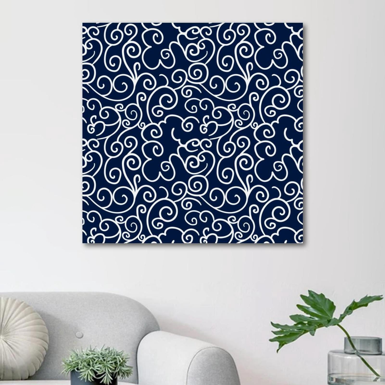 OWNSERIES Chinese Clouds Blue Pattern Canvas Wall Art Paintings for ...