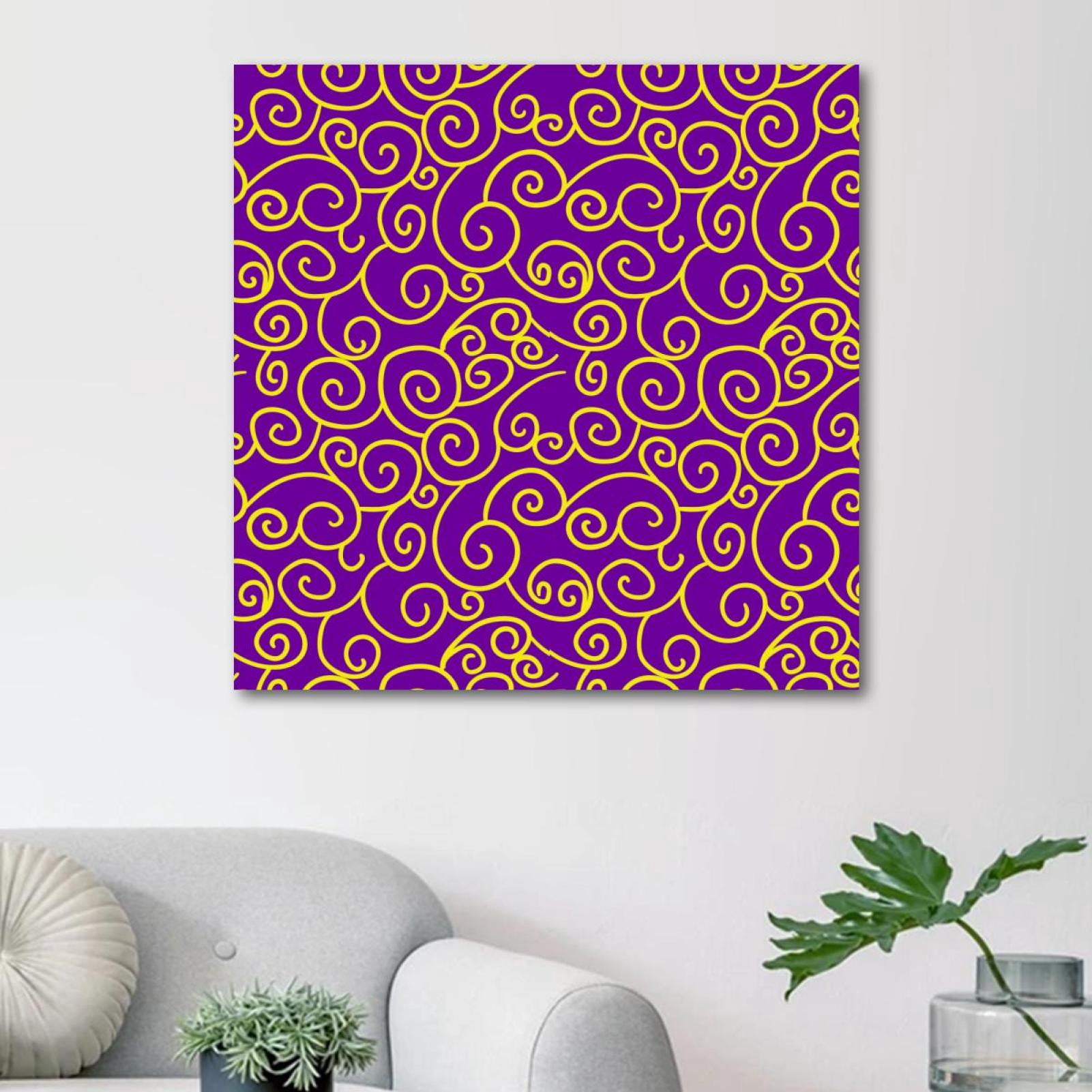 OWNSERIES Chinese Clouds Purple Pattern Canvas Wall Art Paintings for ...