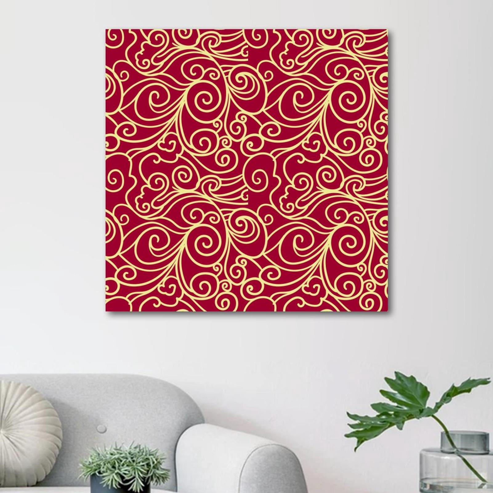 OWNSERIES Chinese Clouds Red Pattern Canvas Wall Art Paintings for ...