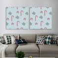 OWNSERIES Christmas Candy Cane_Mesa De Trabajo 1 Pattern 2PC Canvas