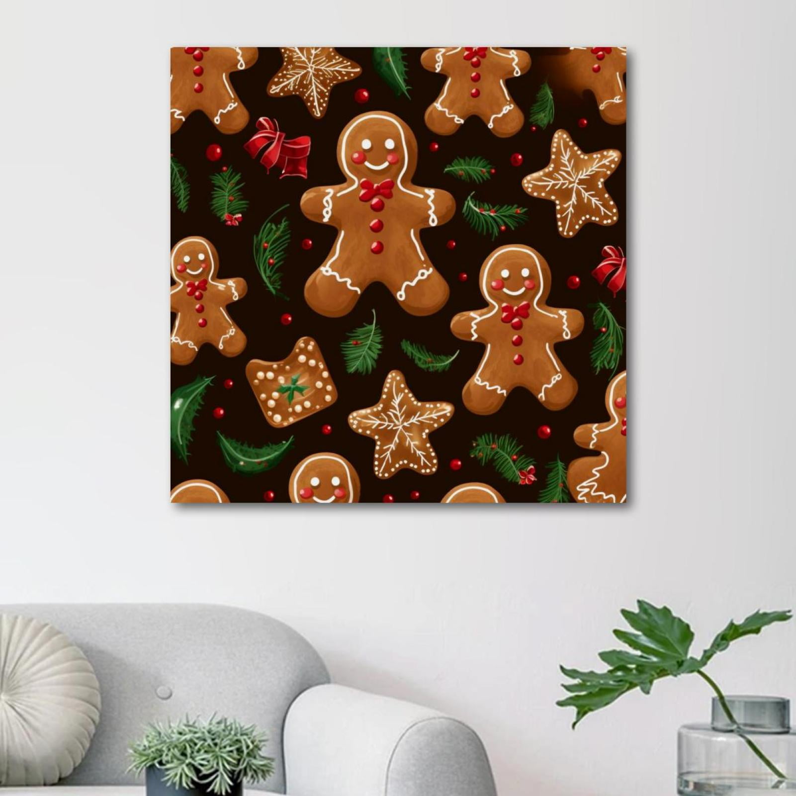ownseries-christmas-gingerbread-man-pattern-canvas-wall-art-paintings-for-living-room-canvas-frameless-print-wall-artworks-bedroom-decoration-walmart-com