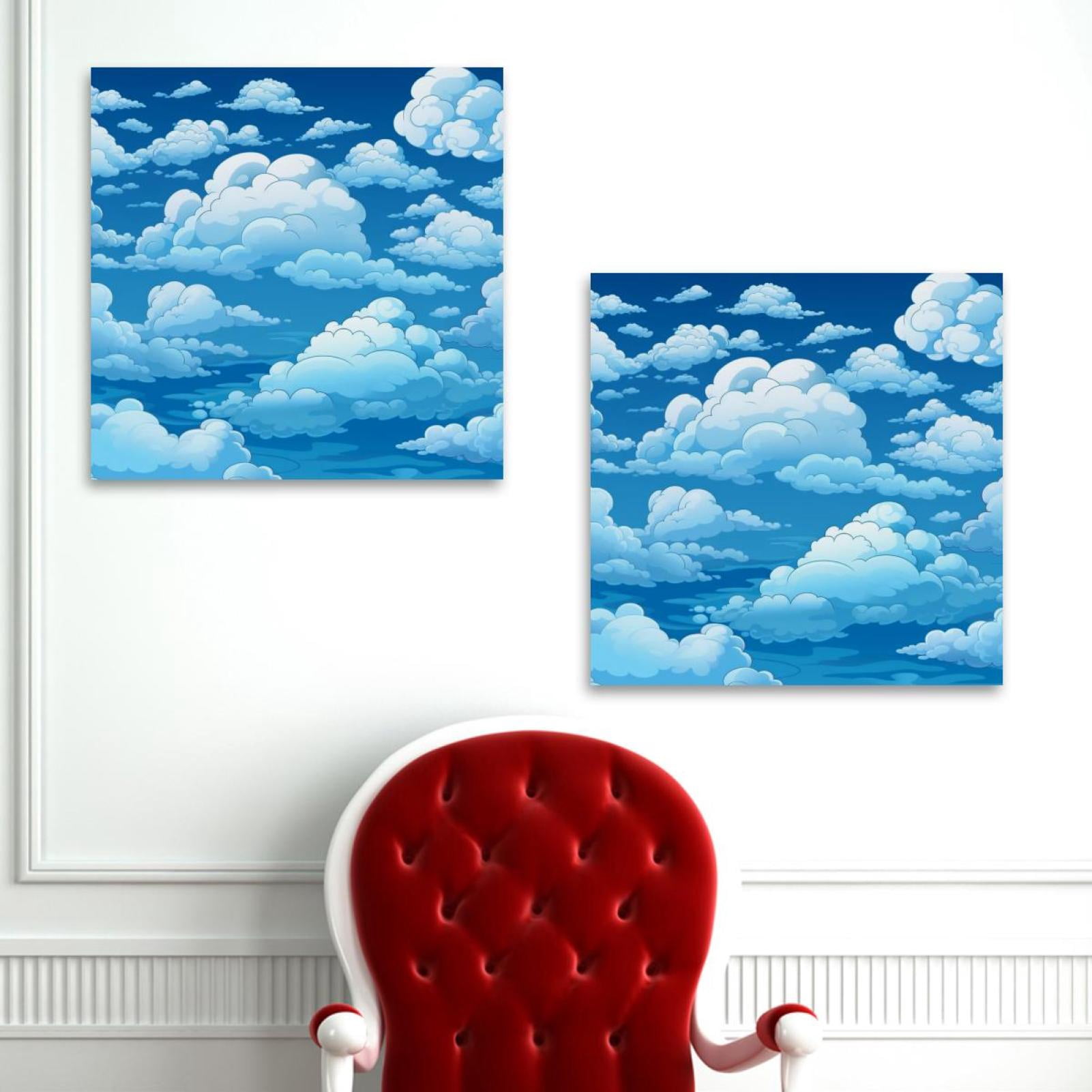 OWNSERIES Clouds Pattern 2PC Canvas Wall Art Paintings for Living Room ...
