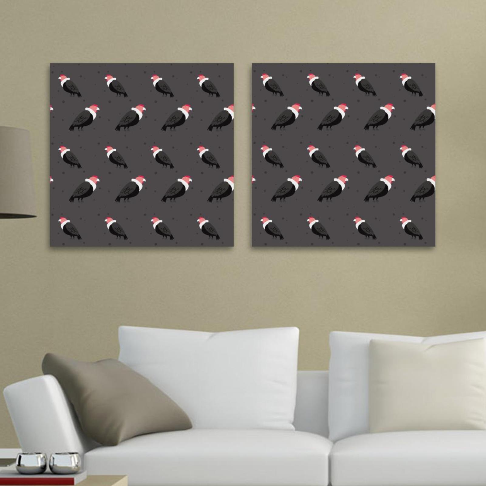 OWNSERIES Condor Bird Pattern 2PC Canvas Wall Art Paintings for Living ...