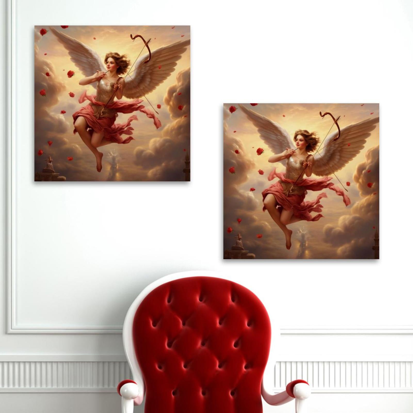 OWNSERIES Cupid Pattern 2PC Canvas Wall Art Paintings for Living Room
