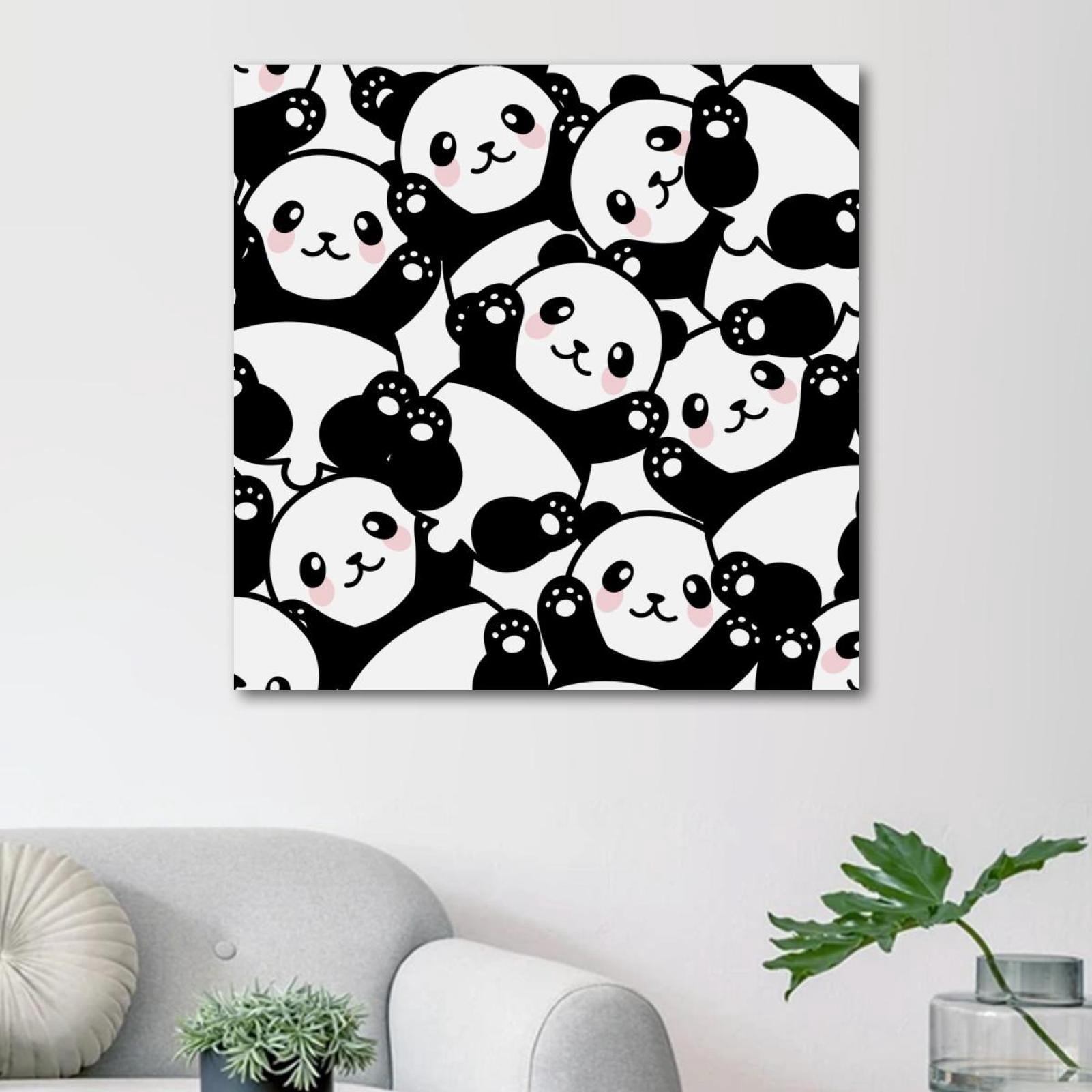 OWNSERIES Cute Chinese Panda Baby Pattern Canvas Wall Art Paintings for ...
