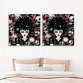 OWNSERIES Dark Punk Pattern Pattern 2PC Canvas Wall Art Paintings for