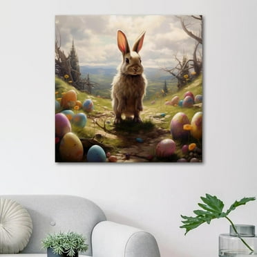OWNSERIES Easter Pattern Canvas Wall Art Paintings for Living Room Canvas Frameless Print Wall Artworks Bedroom Decoration