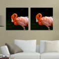 OWNSERIES Flamingo Pattern 2PC Canvas Wall Art Paintings for Living