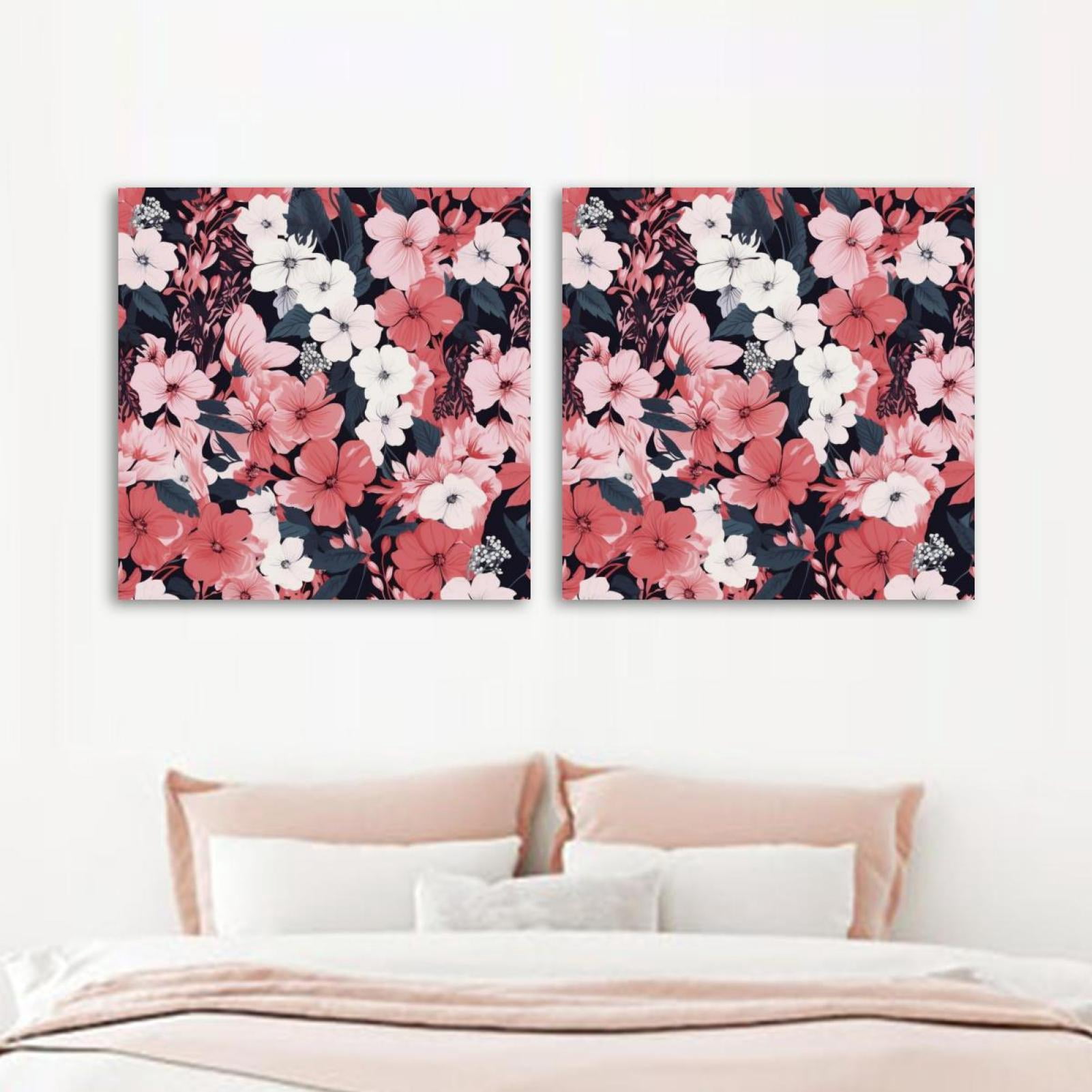OWNSERIES Floral Pattern Pattern 2PC Canvas Wall Art Paintings for ...