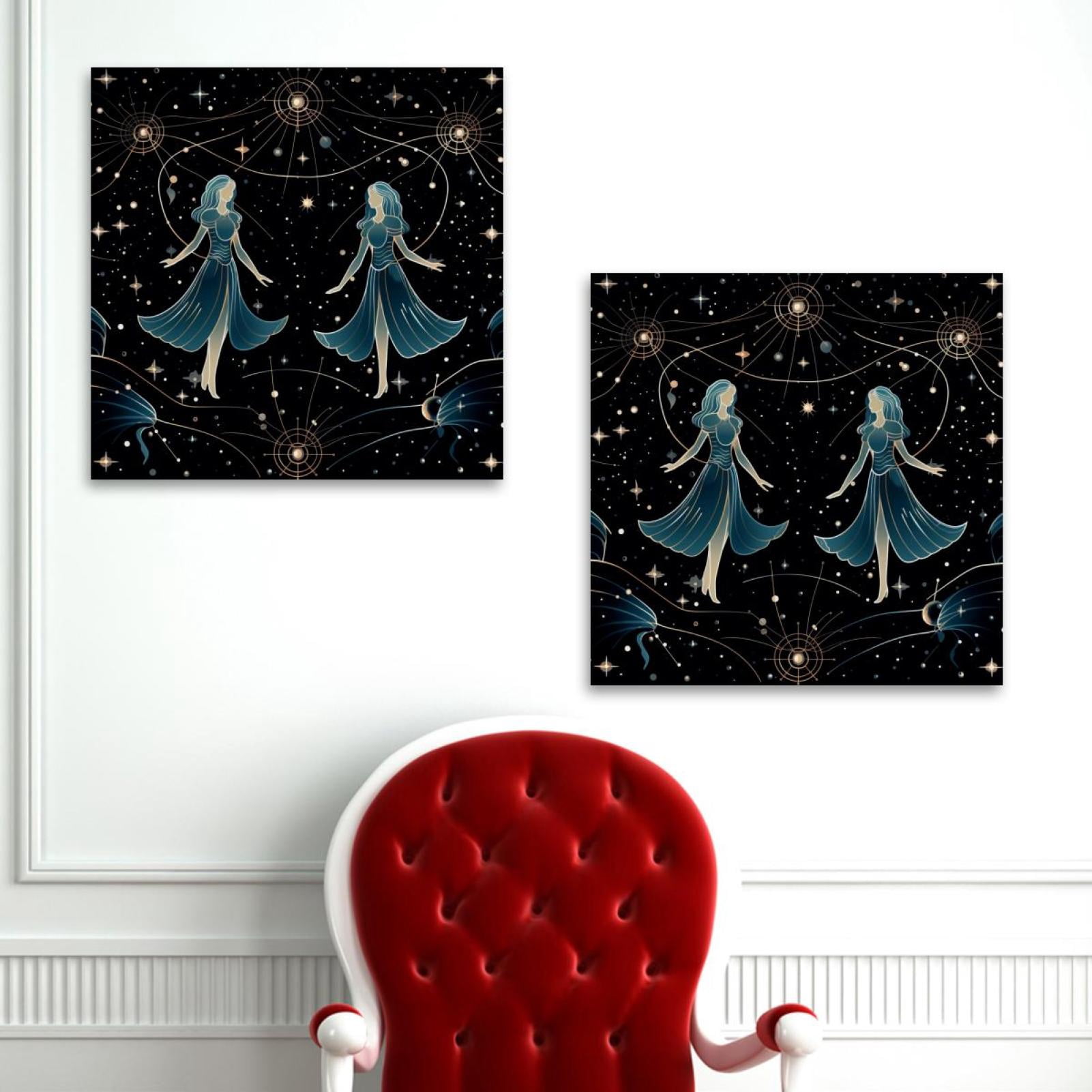 OWNSERIES Gemini Constellation Pattern 2PC Canvas Wall Art Paintings ...