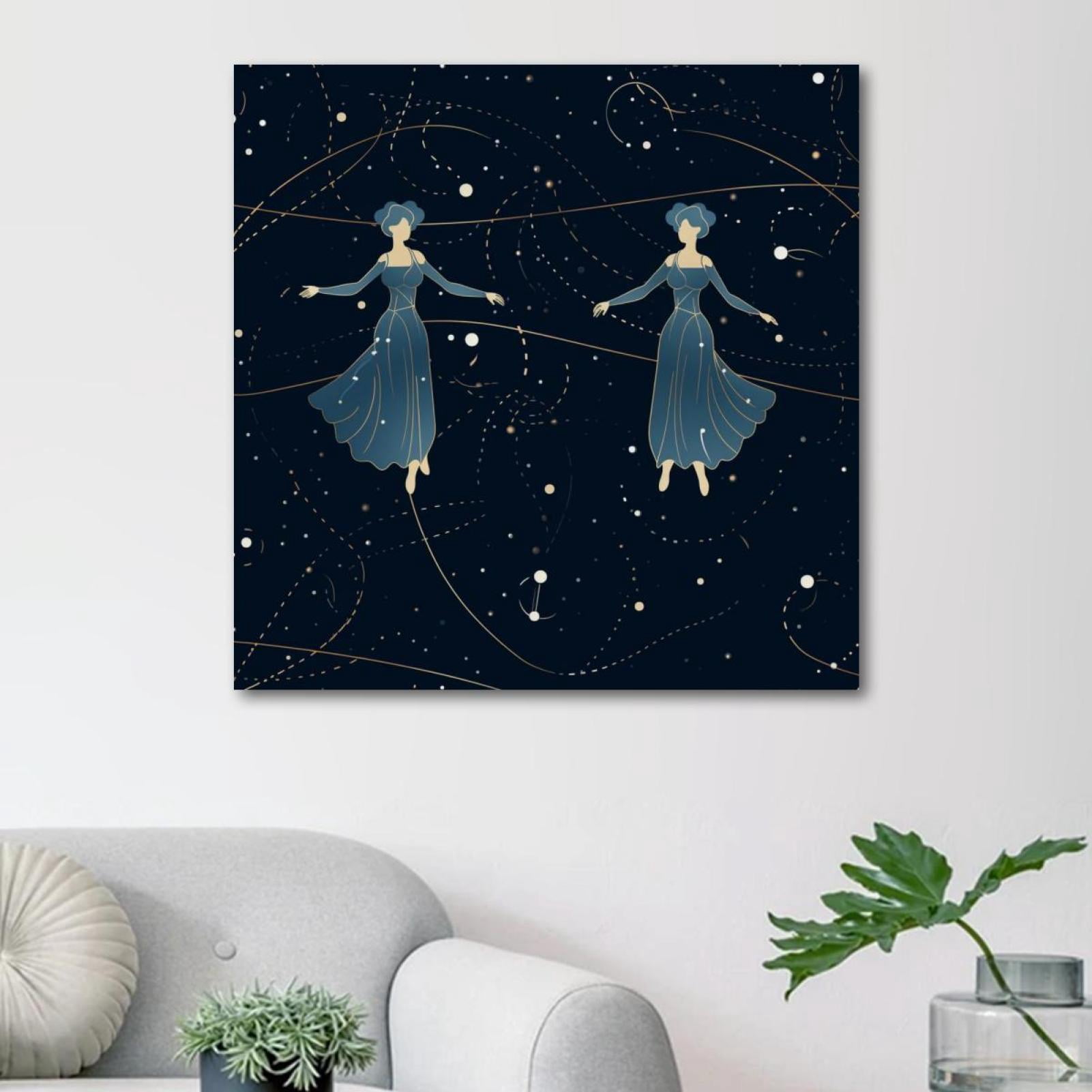 OWNSERIES Gemini Constellation Pattern Canvas Wall Art Paintings for ...