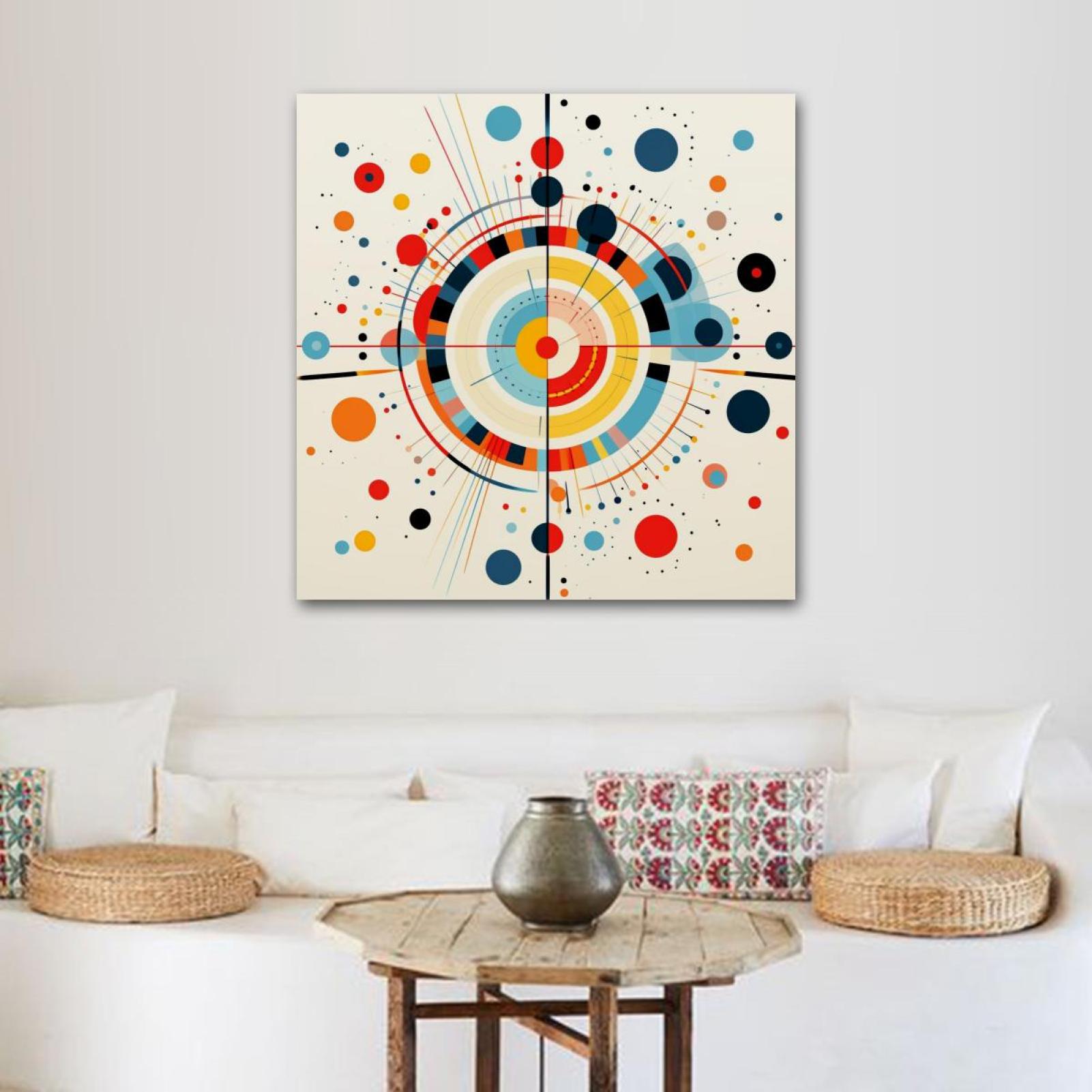 OWNSERIES Geometric Cube Pattern Canvas Wall Art Paintings for Living ...
