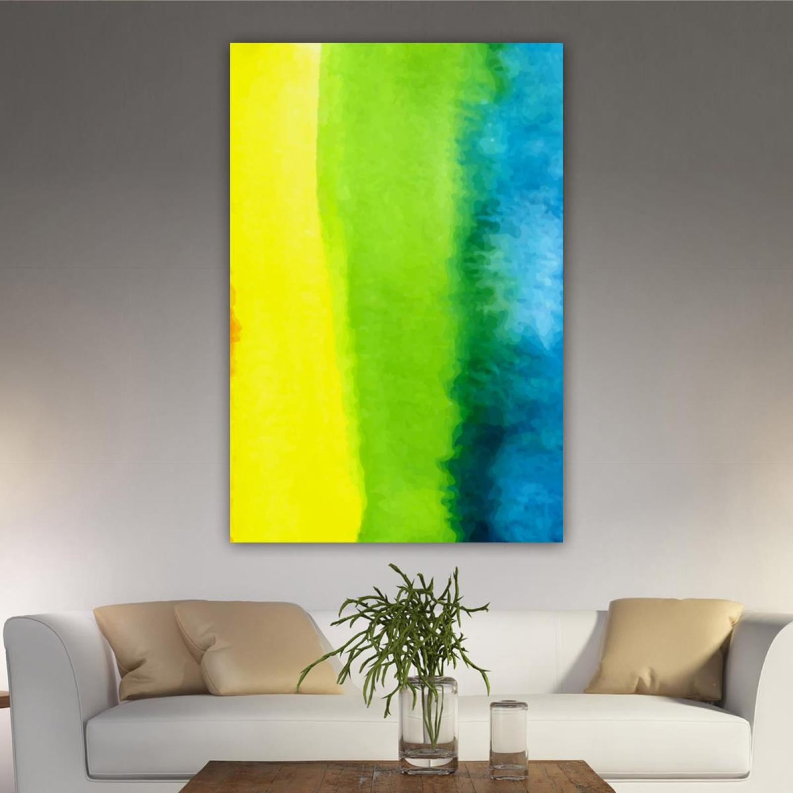 OWNSERIES Home Decor Abstract Colorful Rainbow Painting Pattern Canvas ...