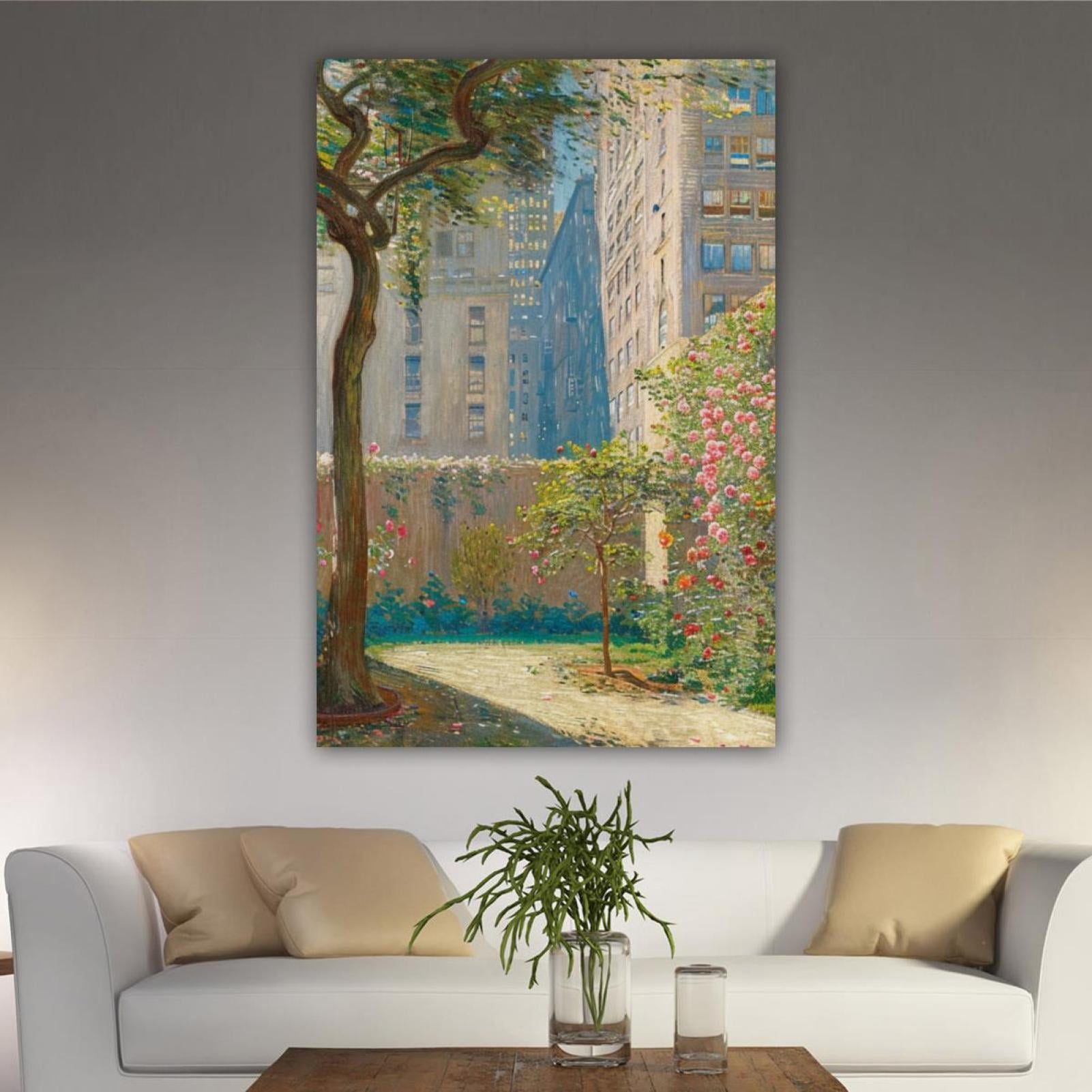 OWNSERIES Home Decor April Rose Pattern Canvas Wall Art Paintings for ...