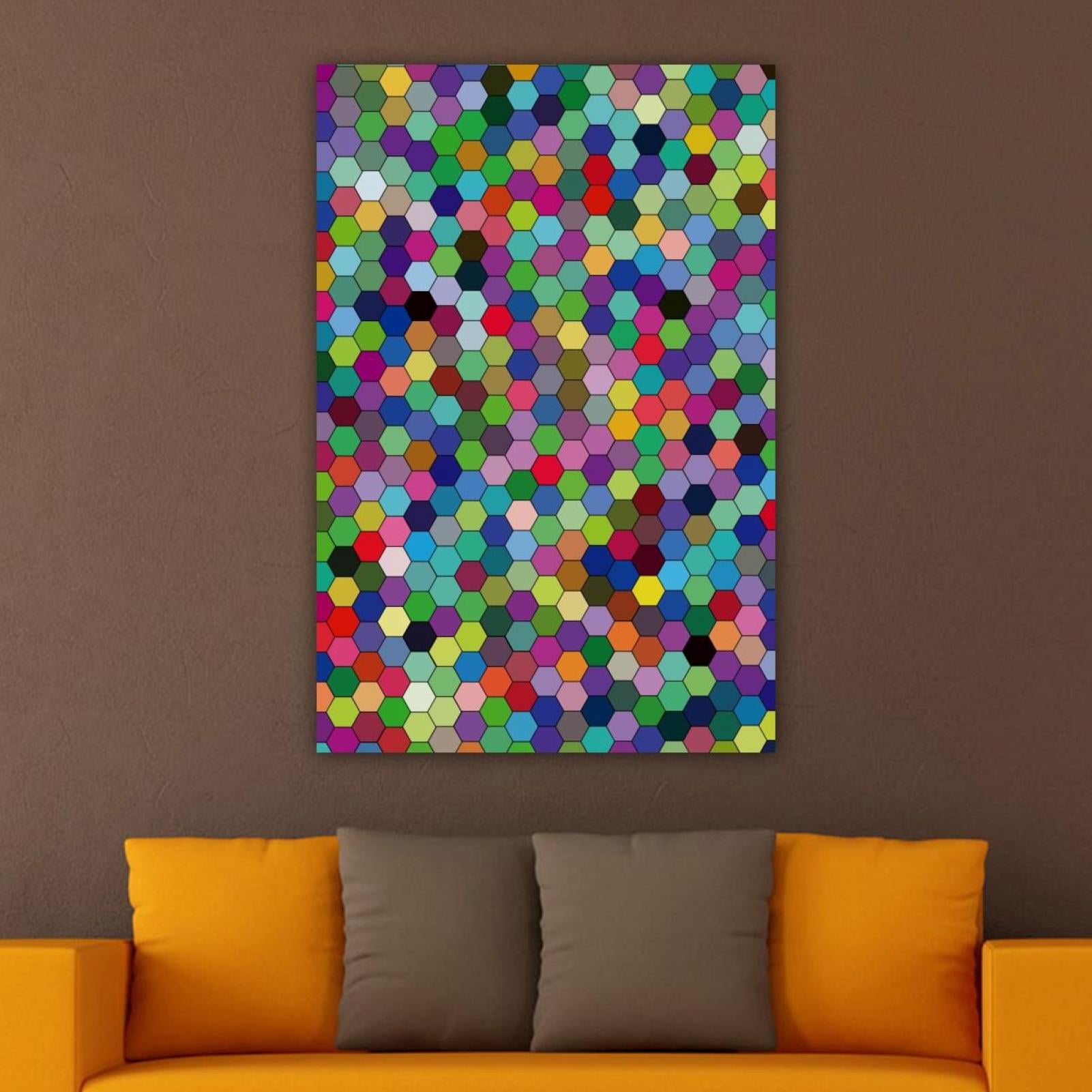 OWNSERIES Home Decor Colorful Hexagon Geometric Mosaic Pattern Pattern ...