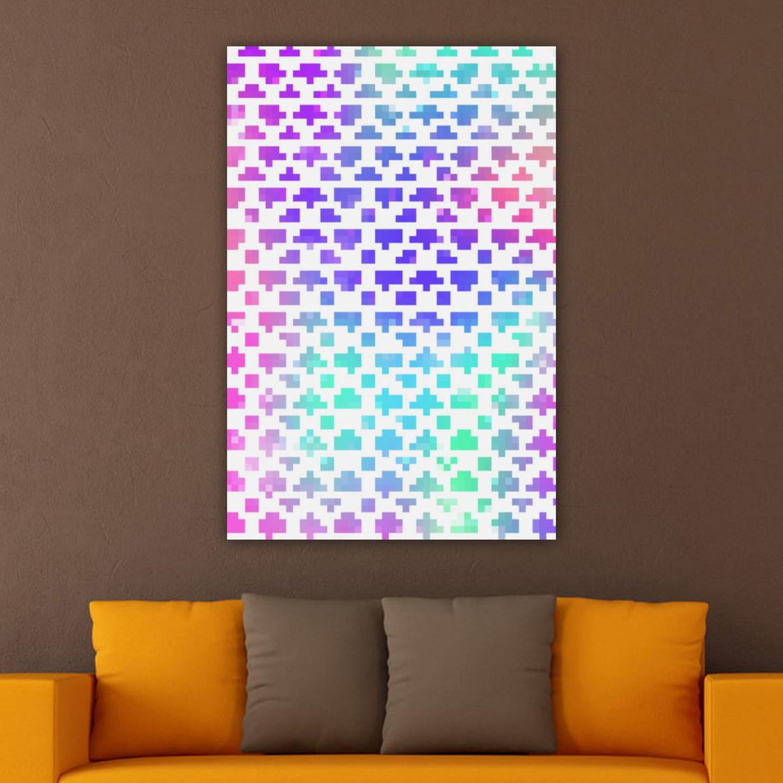 OWNSERIES Home Decor Colorful Mermaid Fish Scales Pattern Canvas Wall ...